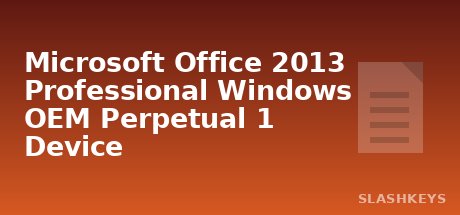 Microsoft Office 2013 Professional Windows OEM Perpetual 1 Device