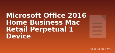 Microsoft Office 2016 Home Business Mac Retail Perpetual 1 Device