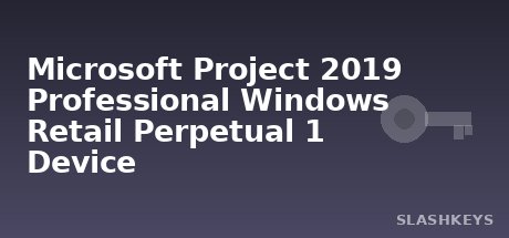 Microsoft Project 2019 Professional Windows Retail Perpetual 1 Device