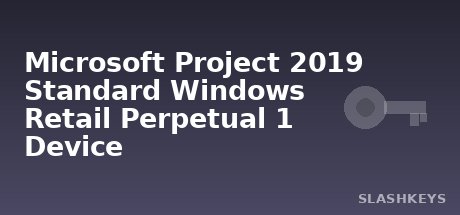 Microsoft Project 2019 Standard Windows Retail Perpetual 1 Device