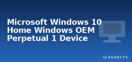 Microsoft Windows 10 Home Windows OEM Perpetual 1 Device