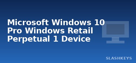 Microsoft Windows 10 Pro Windows Retail Perpetual 1 Device
